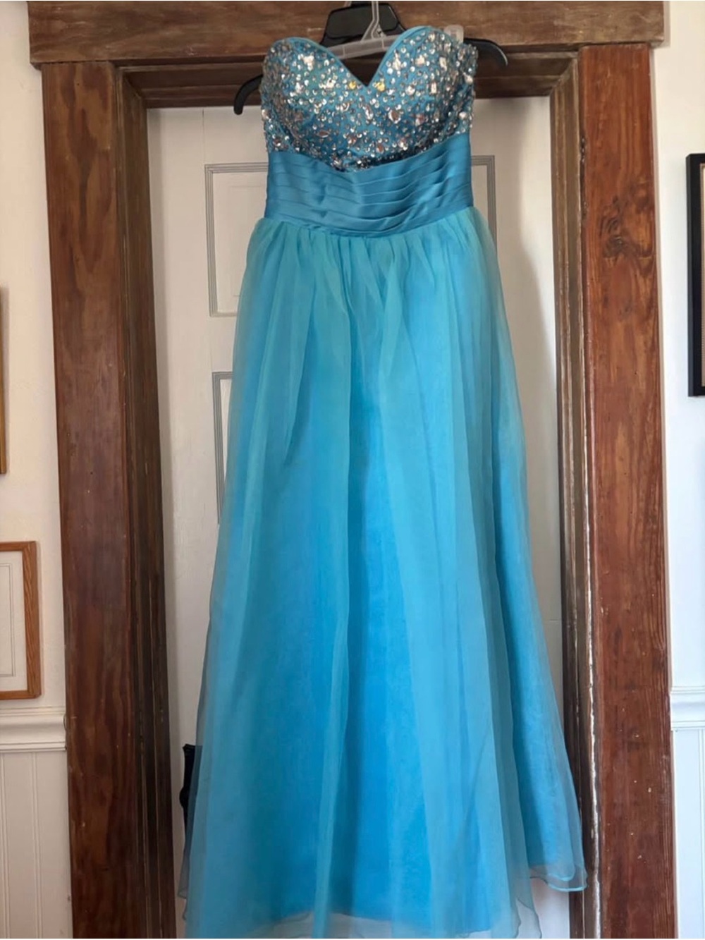 Blue Sequin Formal Dress